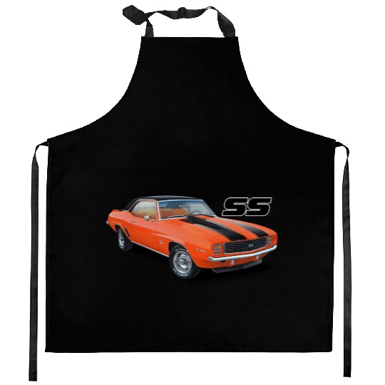 1969 Orange Camaro Kitchen Aprons