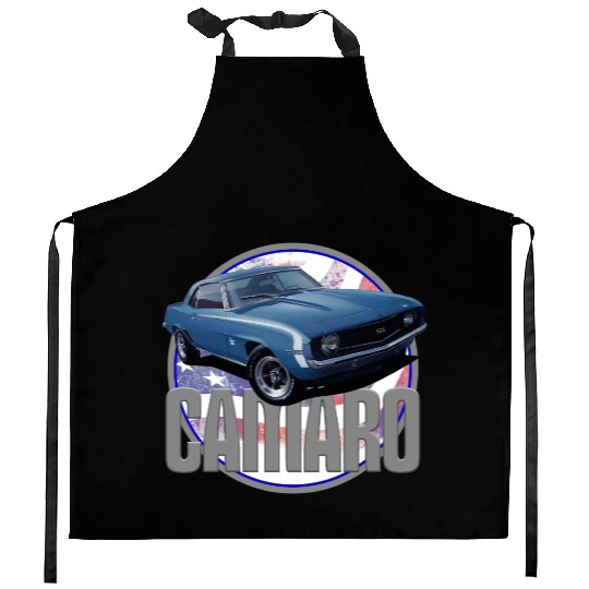 Bold Camaro in Blue Kitchen Aprons