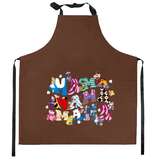 Disney Mama Alice in Wonderland Kitchen Aprons, Disney Alice Cheshire Mom Kitchen Aprons