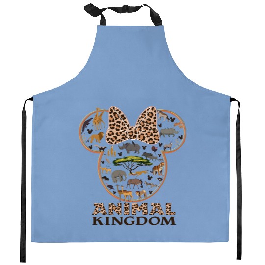 Disney Animal Kingdom Minnie Ears  Kitchen Aprons, Disney Safari Kitchen Aprons, Minnie Mouse Kitchen Aprons, Disney Wild Kitchen Aprons