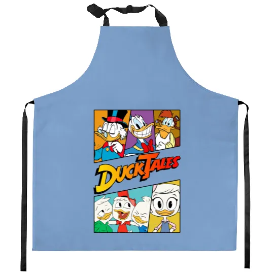 Vintage Disney Ducktales Group Panels Retro Ducktales Kitchen Aprons