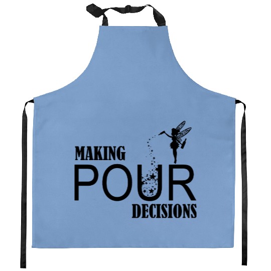 Making Pour Decision Kitchen Aprons, Funny Disney Beer Kitchen Aprons, Drinking Around The World Kitchen Aprons