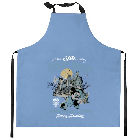 The Haunted Mansion Retro Kitchen Aprons, Vintage Disney Ride Kitchen Aprons