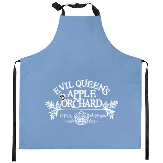 Evil Queen Kitchen Aprons, Evil Queen's Apple Orchard Kitchen Aprons, Disney Kitchen Aprons