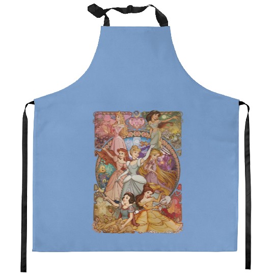 Retro Disney Princess Kitchen Aprons, Princess Squad Kitchen Aprons