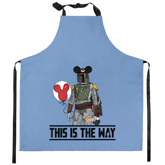 This Is The Way Mandalorian Kitchen Aprons Disney Mickey Mouse Ears Kitchen Aprons