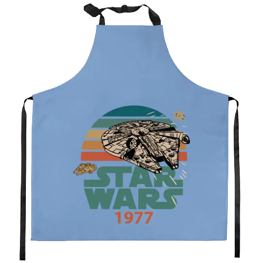 Star Wars 1977 Millennium Falcon Star Death Star  Kitchen Aprons Disneyland Summer Trip 2023 Kitchen Aprons