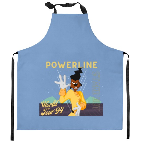 Disney Powerline World Tour 94 Kitchen Aprons 4 | Disney Kitchen Aprons | A Goofy Movie Kitchen Aprons | Unisex | Anime Manga Vintage