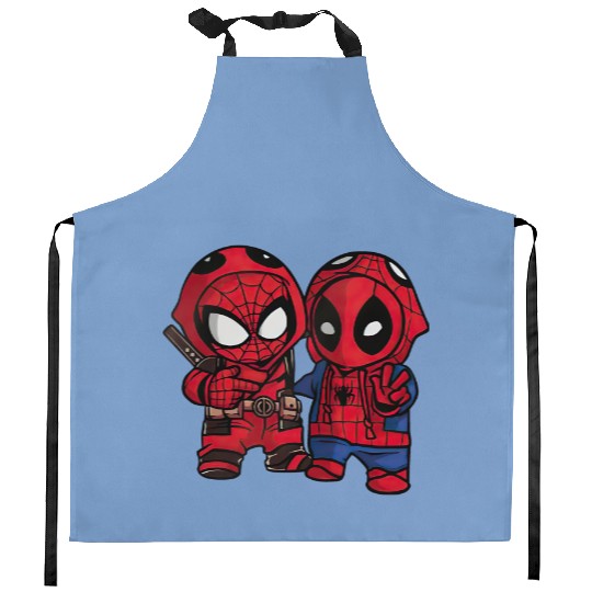 Marvel Spider-man And Deadpool Cosplay Cute Friends Unisex Kitchen Aprons, Disneyland Family Vacation