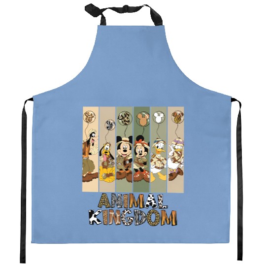 Disney Animal Kingdom Kitchen Aprons, Vintage Animal Kingdom Safari Kitchen Aprons, Mickey Safari Kitchen Aprons, Disney Safari Trip Kitchen Aprons