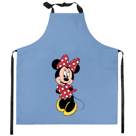 Minnie Kitchen Aprons, Vintage Minnie Kitchen Aprons, Disney Minnie Mouse Sweet Portrait Kitchen Aprons