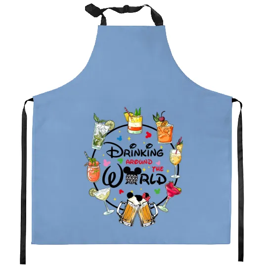 Snacking Around The World, Drinking Around The World, World Traveler Kitchen Aprons, Disney Family Kitchen Aprons
