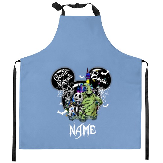 Oogie Boogie Bash Mickey Kitchen Aprons, Halloween Kitchen Aprons, Disney Customer Kitchen Aprons