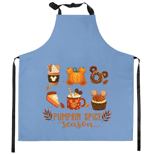 Disney Pumpkin Spice Kitchen Aprons, Disney Fall
