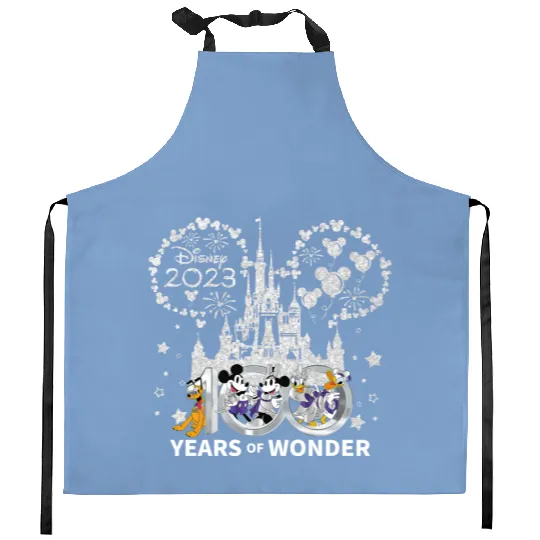 Disney 100 Years Of Wonder Kitchen Aprons, Disney 100th Anniversary Kitchen Aprons