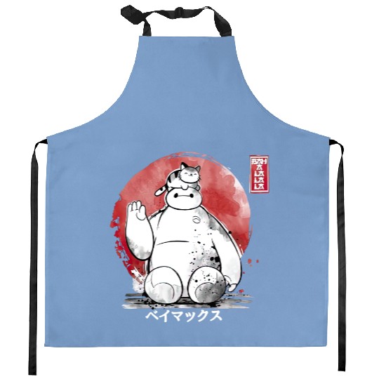 Lovely Bah A La La La Disney Baymax With Cat Kitchen Aprons