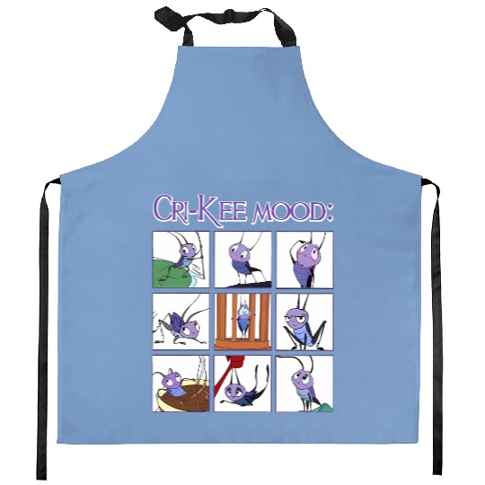 Disney Mulan Cri Kee Mood Emotion Of Cri-Kee Cute Face Kitchen Aprons Birthday Kitchen Aprons