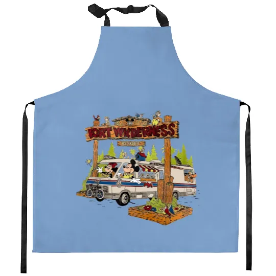 Discover Fort Wilderness Vintage 80's Style Disney Resort Kitchen Aprons