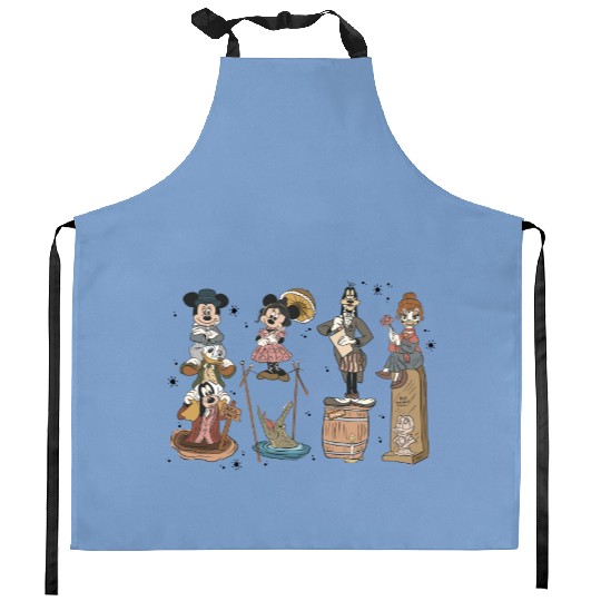 Haunted Mansion  Kitchen Aprons, Mickey and Friends Kitchen Aprons, Retro Disney Halloween Kitchen Aprons