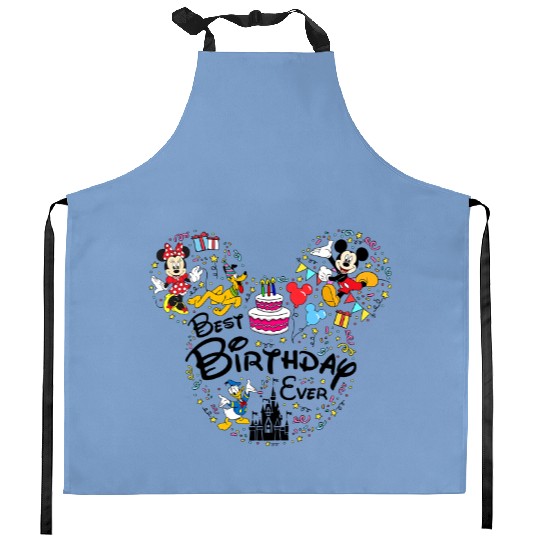B.est Birthday Ever Kitchen Aprons, Disneyland Birthday, Disneyworld Mickey Ears, Mickey and Friends Kitchen Aprons