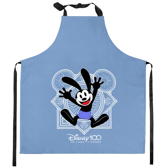 Disney Oswald The Lucky Rabbit Kitchen Aprons, Oswald Kitchen Aprons, Disney 100 Years of Wonder Kitchen Aprons, Disneyland 100th Anniversary Kitchen Aprons