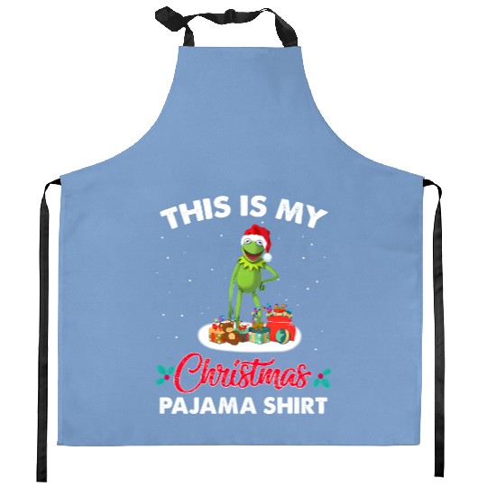 Disney Santa Kermit Frog Christmas Muppets Kitchen Aprons