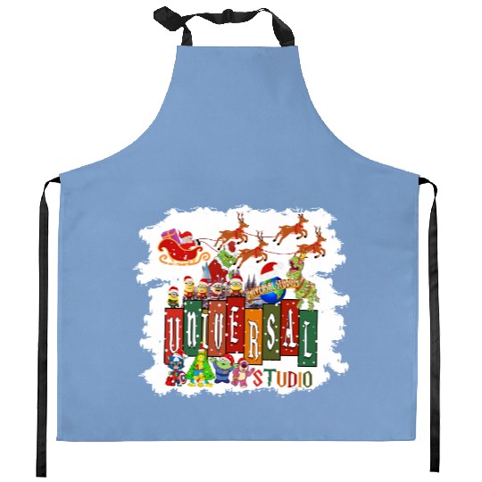 Universal Studios Christmas Kitchen Aprons, Disneyland Christmas Kitchen Aprons