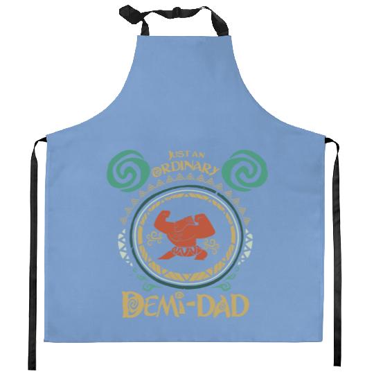 Discover Just An Ordinary Demi Dad Kitchen Aprons, Maui Kitchen Aprons for Dad, Disney Moana Kitchen Aprons, Father's Day Gift