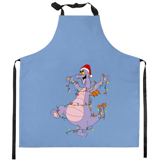 Disney Figment Christmas Lights Kitchen Aprons