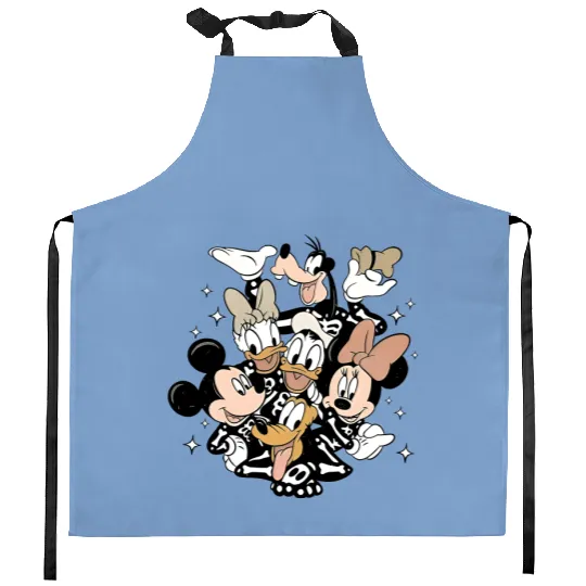 Disney Halloween Crop Top, Mickey Skeleton Crop Top Kitchen Aprons