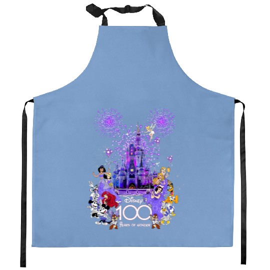 100th Anniversary Kitchen Aprons/Disney 100 Years of Wonder Kitchen Aprons, Disney 100 Kitchen Aprons, Disney Mickey Ear Kitchen Aprons