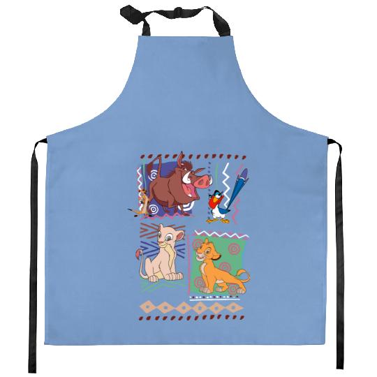 Retro 90s Disney Lion King Simba And Timon Graphic Kitchen Aprons