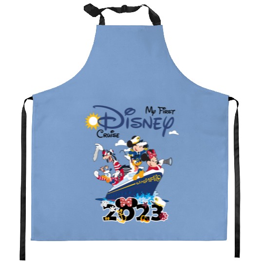 My First Disney Cruise 2023 Kitchen Aprons, Captain Mickey Mouse And Friends Kitchen Aprons