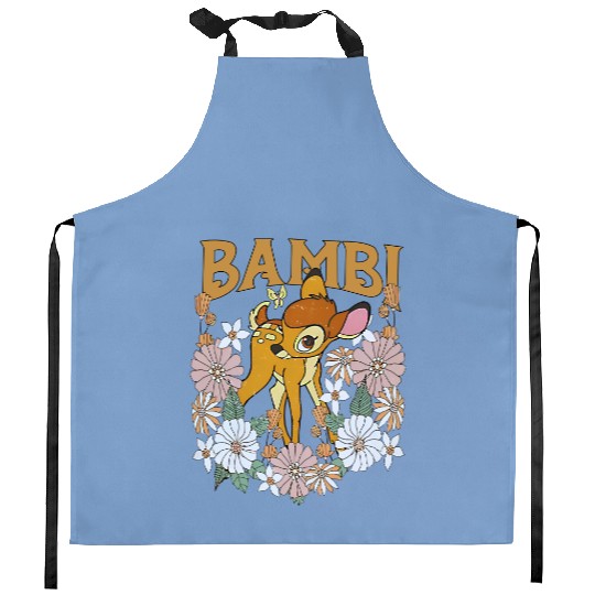 Bambi Kitchen Aprons, Disney Bambi Deer Kitchen Aprons, Bambi Birthday Gift, Disneyland Trip Kitchen Aprons, Disney Flower Kitchen Aprons