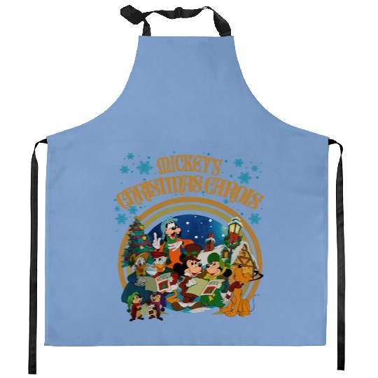 Mickey's Christmas Carol Kitchen Aprons, Disney Xmas Movie Kitchen Aprons