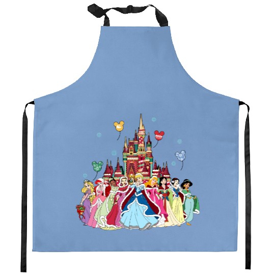 Disney Princess Christmas Kitchen Aprons, Princess Christmas Kitchen Aprons