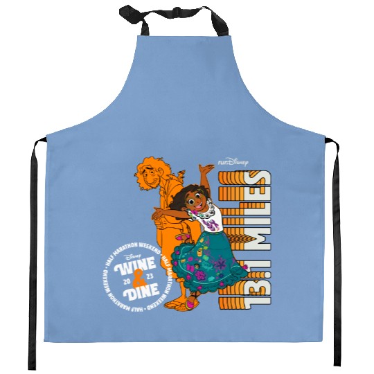 runDisney Mirabel Madrigal Encanto W.ine & Dine Halft Marathon 13.1 Miles Kitchen Aprons, Disney Marathon Weekend 2023 Kitchen Aprons