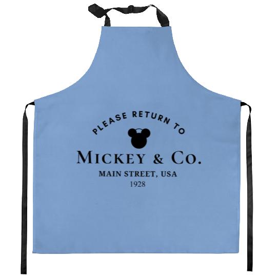 Return to Mickey & Co Kitchen Aprons, Disneyworld Kitchen Aprons, Disney Trip Kitchen Aprons, 2023 Kitchen Aprons