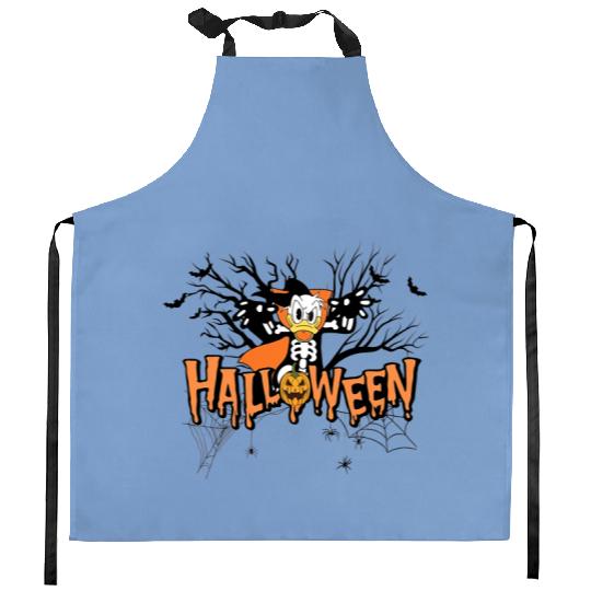 Disney Halloween Kitchen Aprons, Donald Duck Halloween Kitchen Aprons, Disneyland Halloween Kitchen Aprons