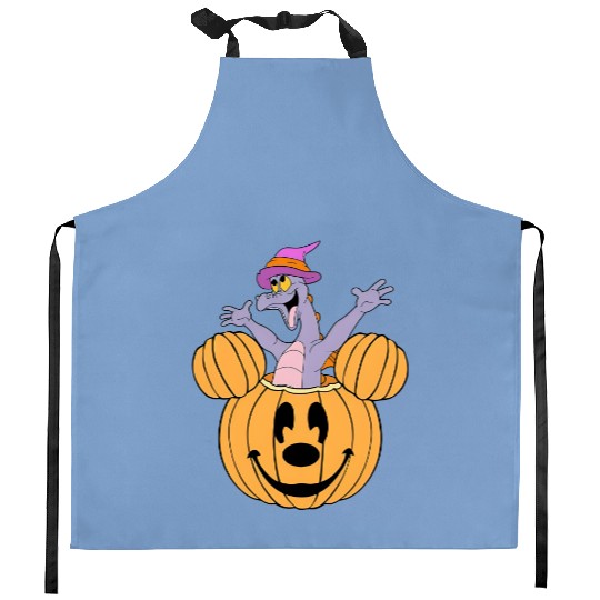 Retro Disney Figment Pumpkin Halloween Costume Kitchen Aprons