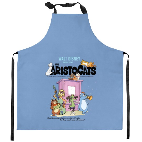 Disney The Aristocats Cats Playing Piano Retro Kitchen Aprons