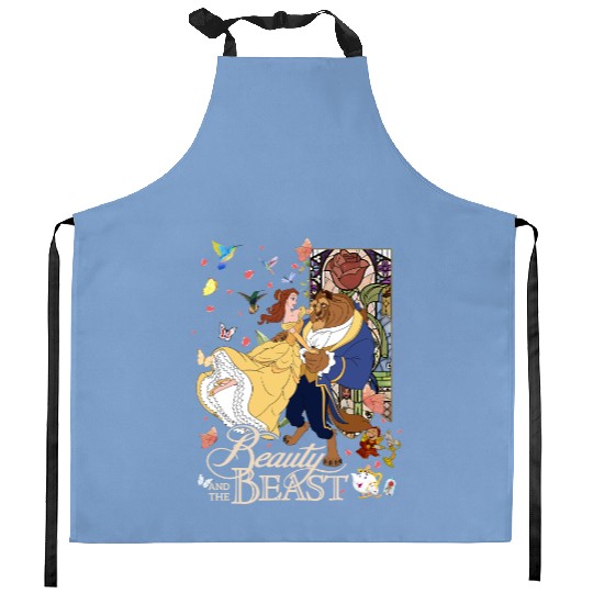 Vintage Beauty And The Beast  Kitchen Aprons, Disney Princess Kitchen Aprons