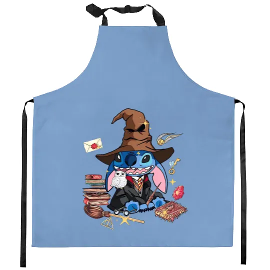 Stitch Witch Disney Trip Wizard Harry Potter Universal Studios Kitchen Aprons, Stitch Lover Gift