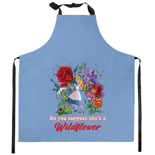 Do you suppose she's a Wildflower Kitchen Aprons, Alice in Wonderland Kitchen Aprons, Disney Parks Kitchen Aprons