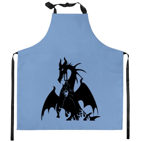 Disney Kitchen Aprons, Maleficent Dragon Kitchen Aprons, Disney vacation Kitchen Aprons