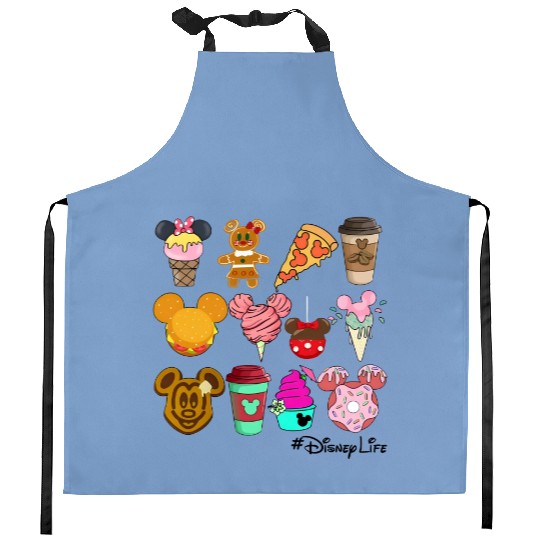 Disney life Kitchen Aprons, Disney Snacks Kitchen Aprons, Family Disney Trip Kitchen Aprons, Funny Disney Snack Kitchen Aprons