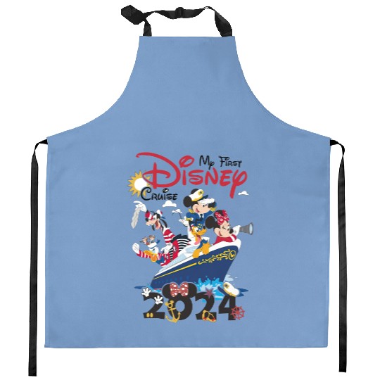 My First Disney Cruise 2024 Kitchen Aprons, Captain Mickey Mouse And Friends Kitchen Aprons
