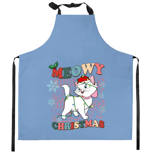 Disney Aristocats Santa Marie Cat Christmas Lights Costume Kitchen Aprons