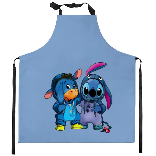 Disney Stitch and Eeyore Friends Matching Costume Kitchen Aprons