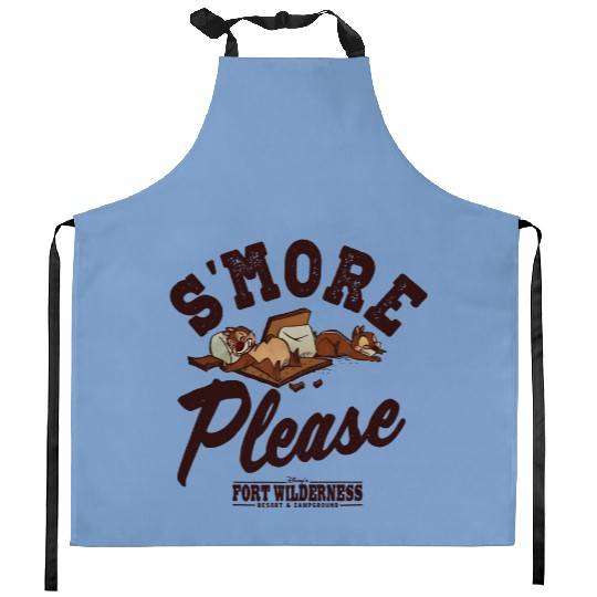 SMore Please Chip N Dale Kitchen Aprons, Disney Happy Camper Kitchen Aprons